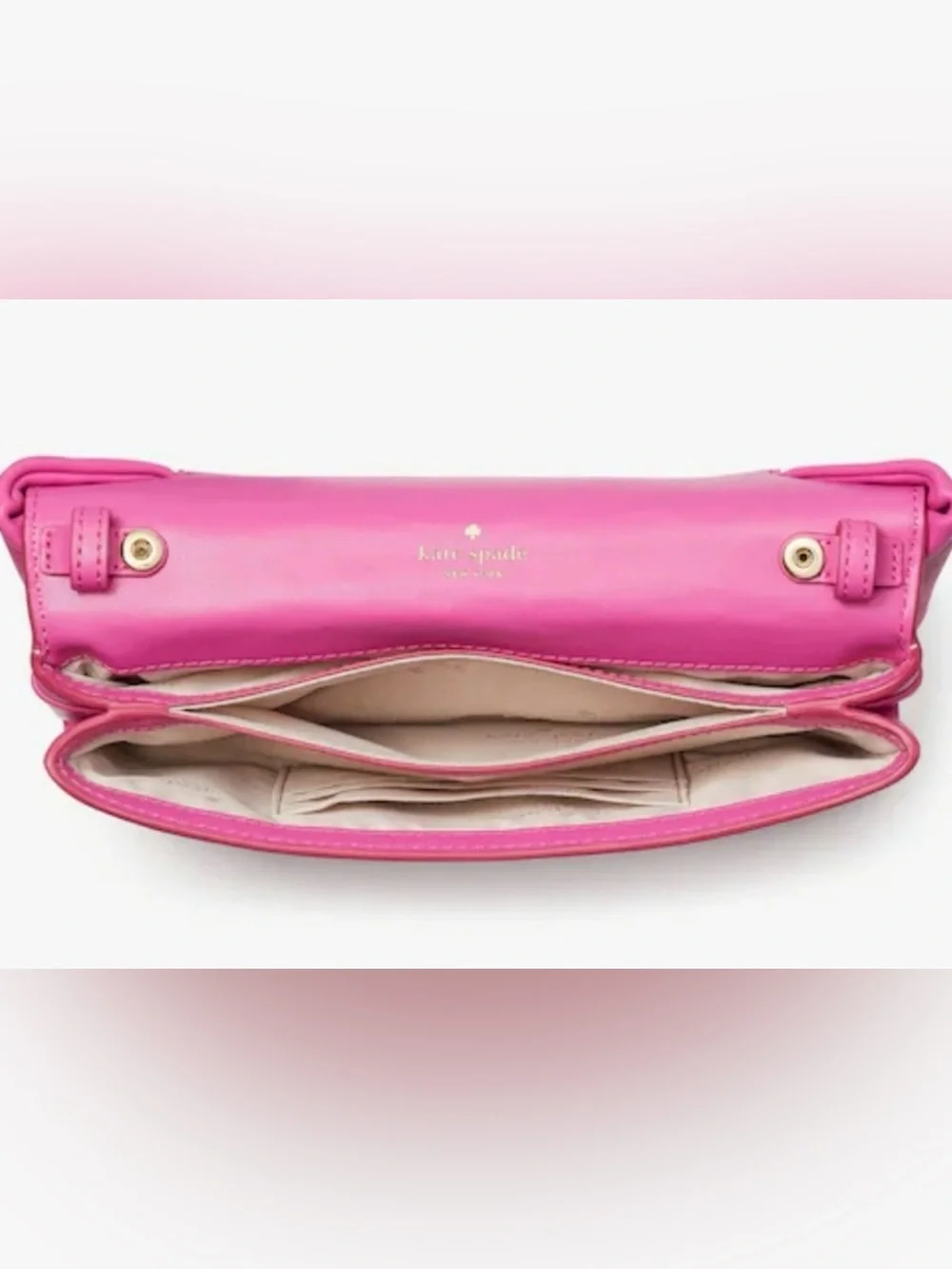Like new! kate spade Milly Bow Flap Crossbody Pink Leather Chain Mini Bag Party